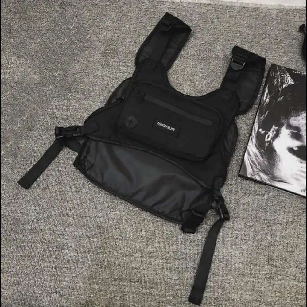 Sports Casual Vest Bag Hip Hop Hip Hop Vest Bag Functional Streetwear Chest Bag Waterproof Large Capacity Sports Chest Bag Men