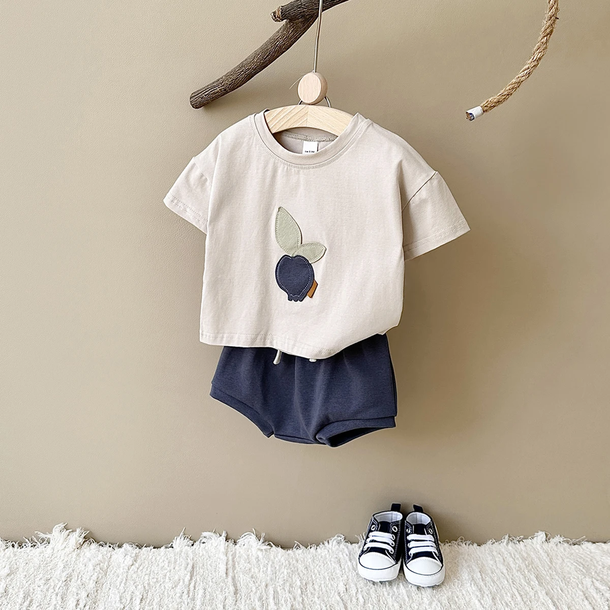 2024 estate vestiti del bambino neonato bambino Set frutta limone stampa girocollo t-shirt + pantaloncini neonato ragazzi ragazze vestito Set 2 pezzi