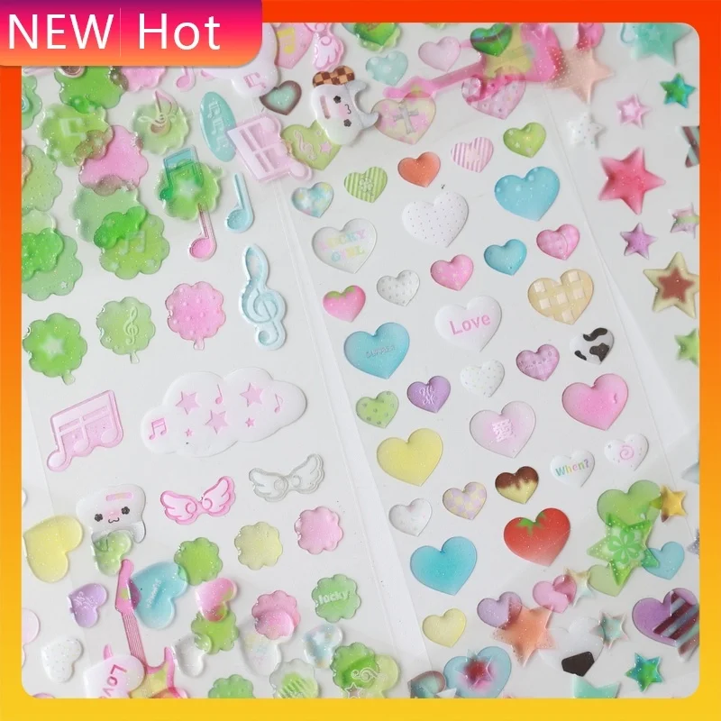 

﻿ ﻿ 3d милые мягкие наклейки-капли пентаграмма клевер любовь декоративные наклейки Diy наклейки для скрапбукинга украшение чехла для ноутбука