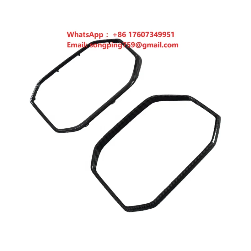 High Quality LD Style Dry Carbon Fiber Front Bumper Grille Decoration for BMW XM G09 Dry Carbon Fiber Grille Trim Bodykit