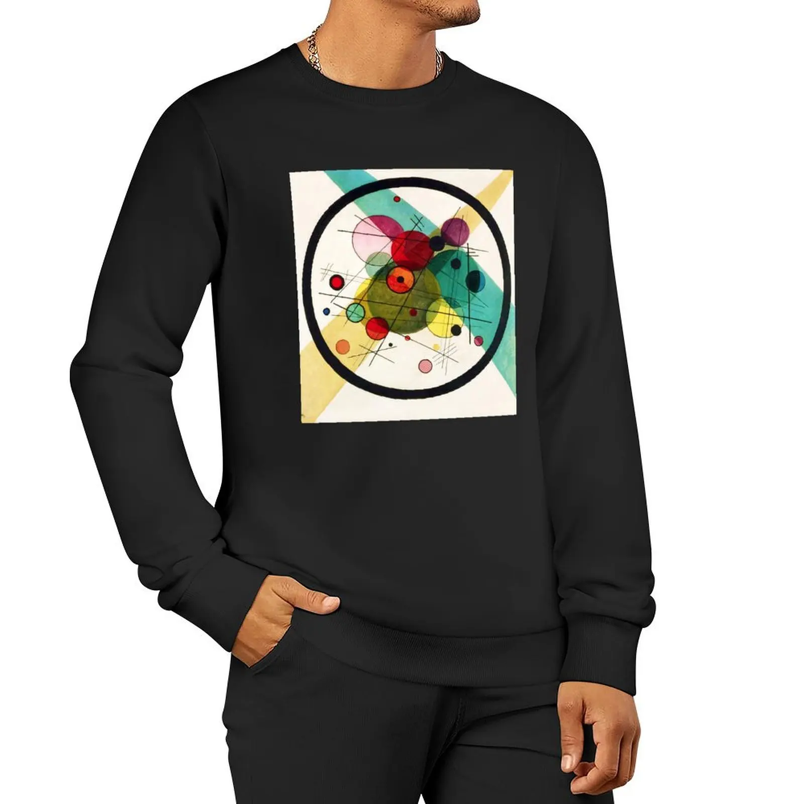 Wassily Kandinsky Circles in a Circle (1923) Pullover Hoodie men's sweat-shirt oversize sweatshirts