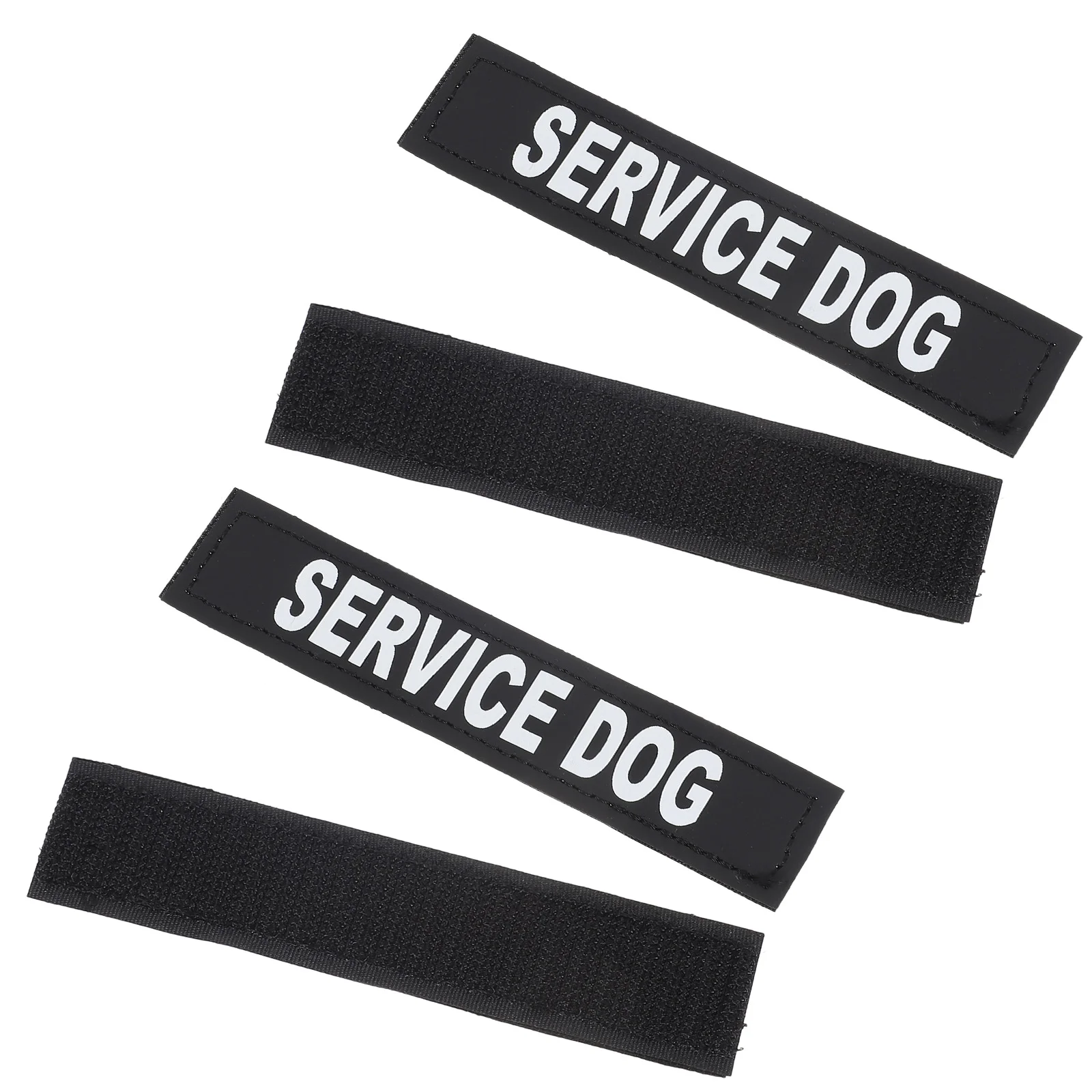 2 Pairs Harness with Reflective Dog Vest Dispatch Pet Clothing Stickers Decal Pu