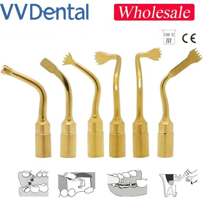 VVDental Wholesale 1/2/3Pcs a lot Dental Piezo Surgery Tip Ultrasonic Bone Cutter Sinu Lifting Scaling Implant Fit Woodpecke