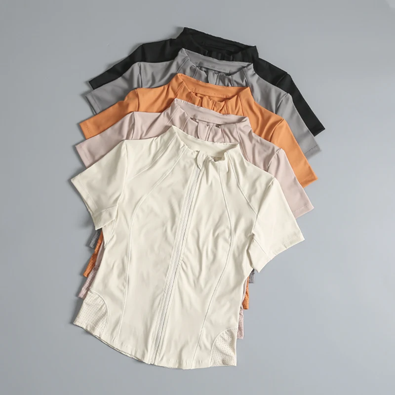 Women's Sporty Short Sleeve T-Shirt Summer Slim Fit Quick Dry Breathable Running Yoga Outdoor Fitness Cycling Wear Casual Style