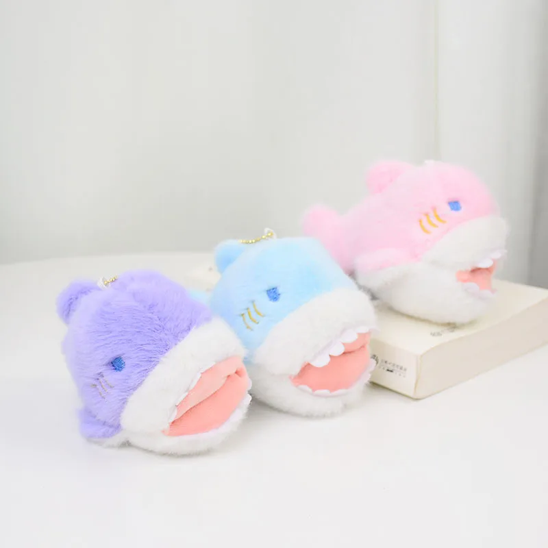 60pcs/lot Wholesale Cute Trendy Shy Small Fish Plush Pendant Creative Shark Keychain Couple,Deposit First to Get Discount much