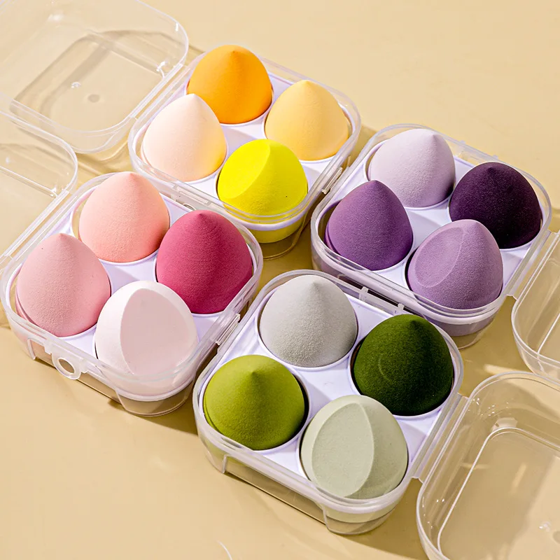 4pc/8pc beleza ovo hidrofílico não-látex gota de água fundação corretivo destaque liquidificador compõem acessórios de ferramenta de beleza