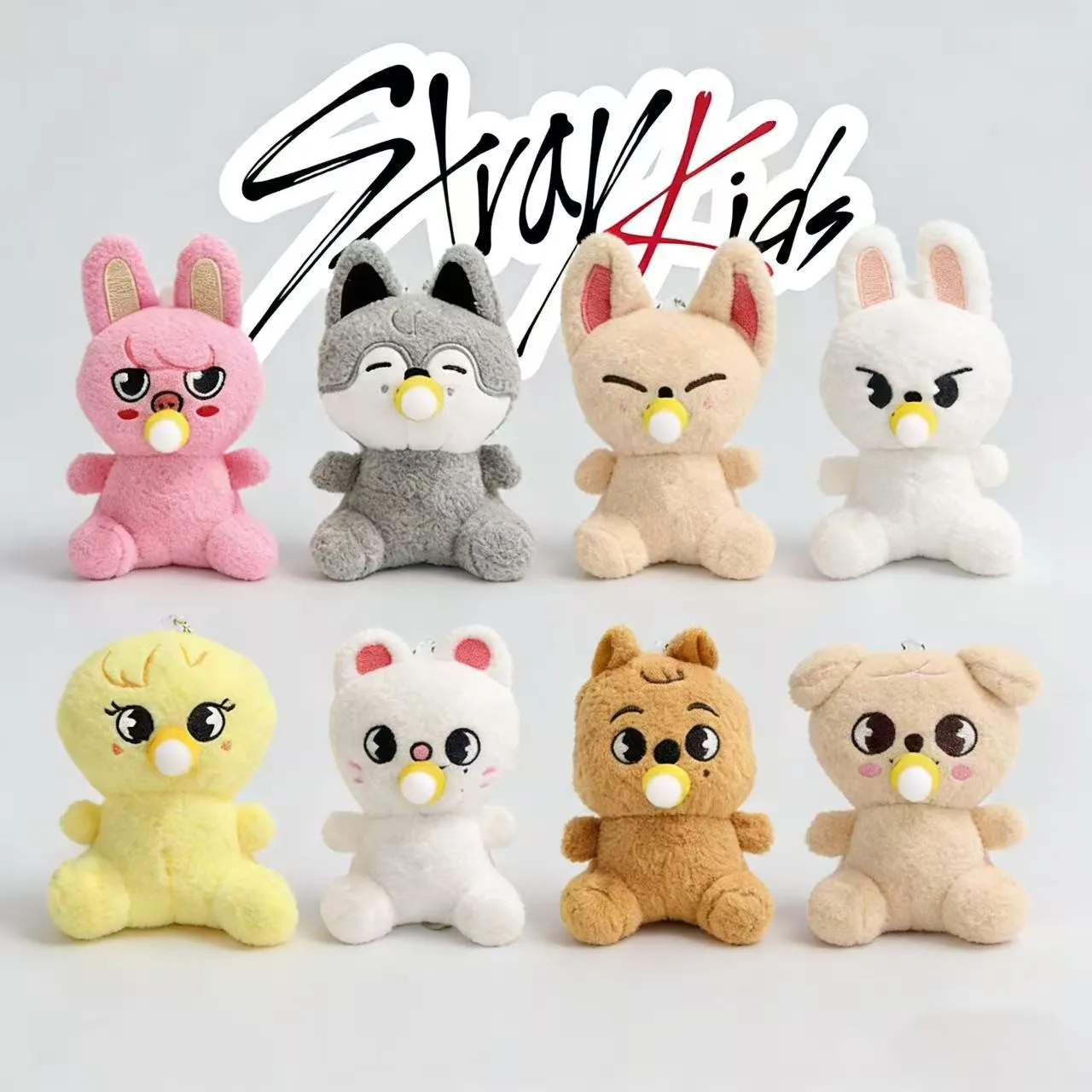 

Новинка! Плюшевая кукла-брелок Stray Kids (SKZOO) 10 см: Банг Чан, Хёнджин. Корейская волна 2026. Подарок.