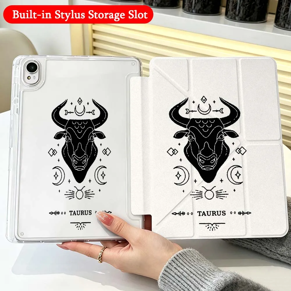 Cartoon Angry Cow For Huawei Honor Matepad Pad X10 X9 GT Pro V9 9 Air SE 12X 11.5 11 13.2 11.5s inch Foldable Tablet Case