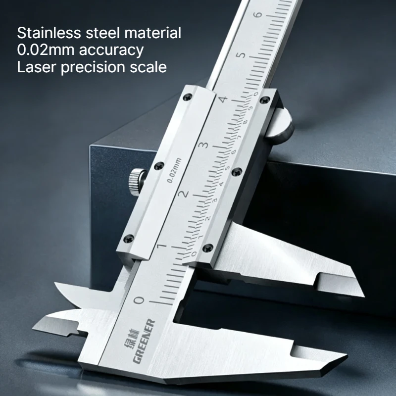 Stainless Steel Vernier Caliper High Precision Large Size Household Inner Diameter Measuring Precision Measurement Tool