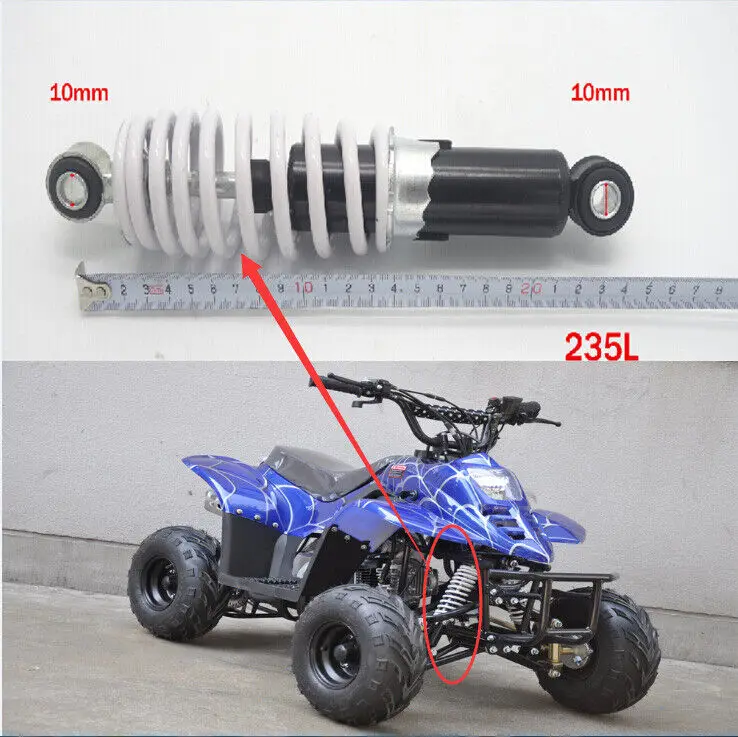 

TDPRO 235mm Rear Shock Absorber Suspension for ATV QUAD BUGGY Go Kart Dirt Bike 400lb