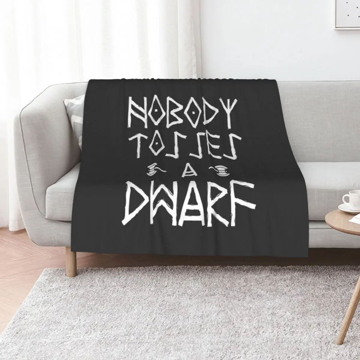 Nobody Tosses A Dwarf Throw Blanket Warm Retros Sleeping Bag Cute Plaid For Baby Comforter Blankets