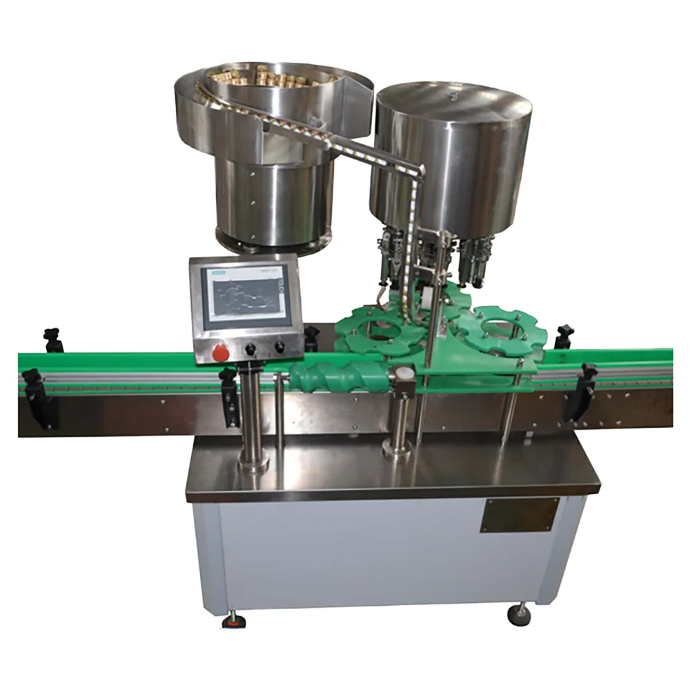 2026 Professional Manufacturing Automatic Rotary Capping Machine Screw Pump Disc Round Bottle Capper Machines with Lid Feeder