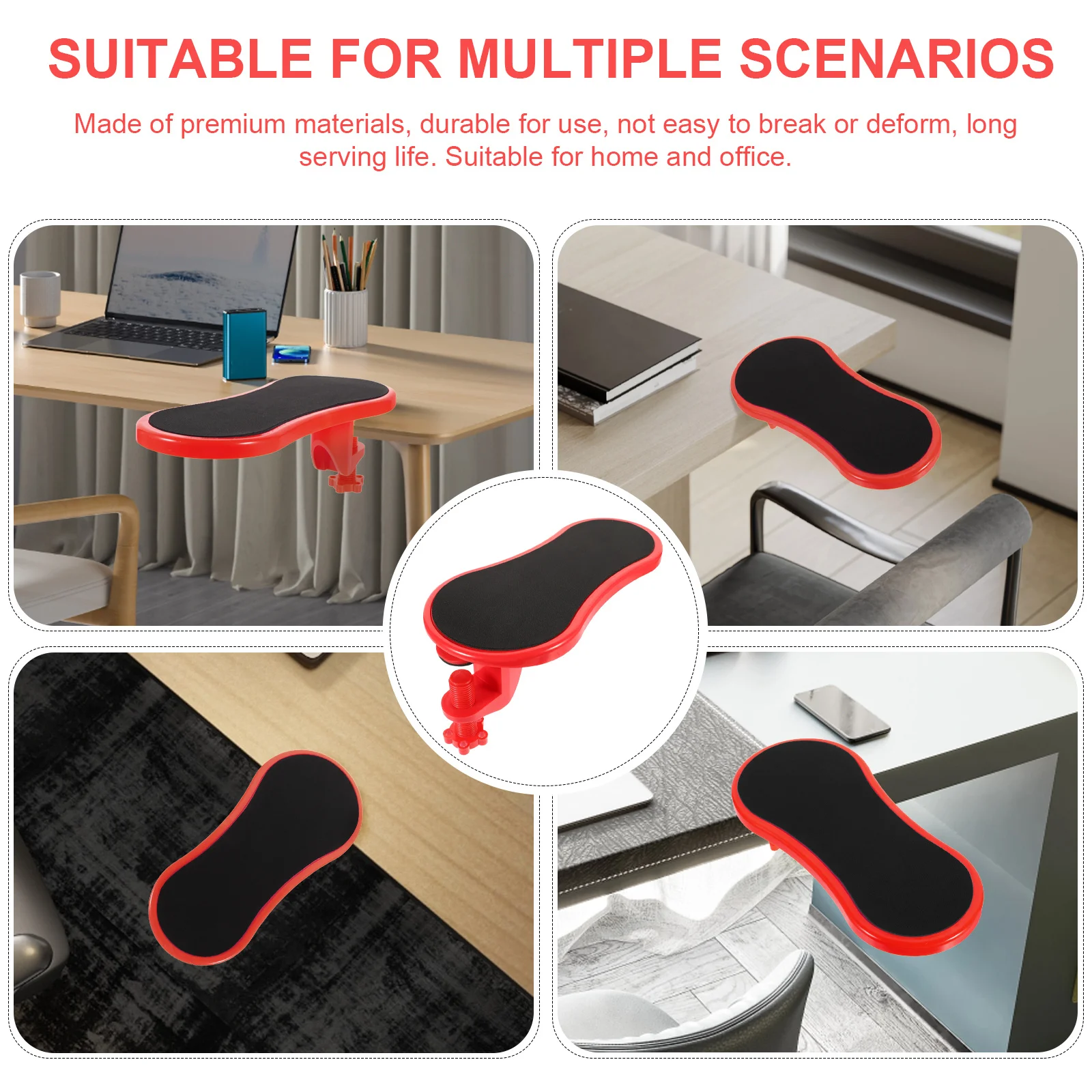 Sandaran Lengan Ergonomis untuk Meja, Bantalan Penyangga Siku, Sandaran Pergelangan Tangan yang Nyaman untuk Meja Kantor, Gaming, Mouse, Keyboard