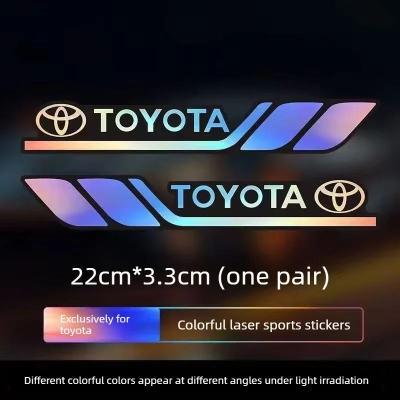 Toyota laser car stickers car stickers triangular window reflective stickers colorful gradient sports latte car body decoration
