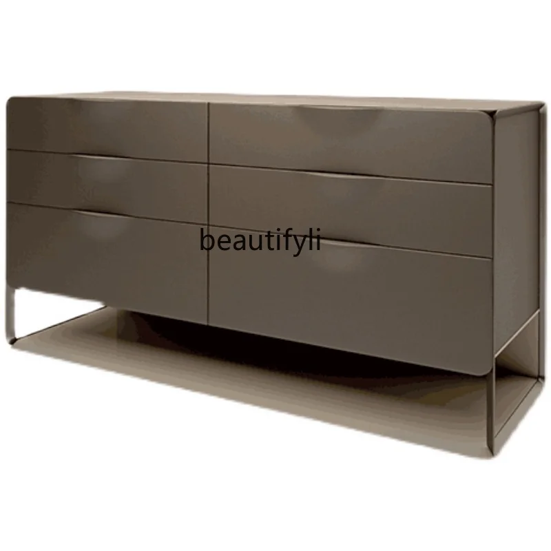 Italian Light Luxury Chest of Six Drawers Simple Post-Modern Bedroom Multi-Functional Locker Master Bedroom High TV Cabinet