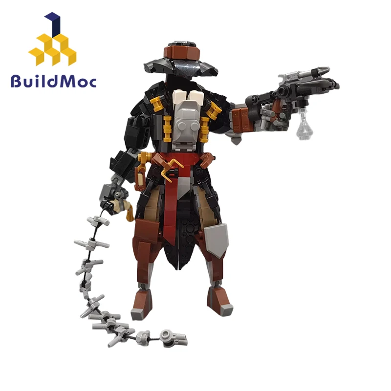 

BuildMoc The Witch Hunter Mech Building Blocks Kit Warrior The Guardian Shooter Robot Soldiers Bricks Toy For Children Xmas Gift