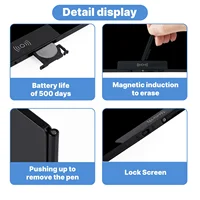 2PCS 6.5/14.3 Inch LCD Writing Tablet Sets Full Screen Drawing Board, Ultra-Slim Reusable Digital Notepad for Office Home School 6