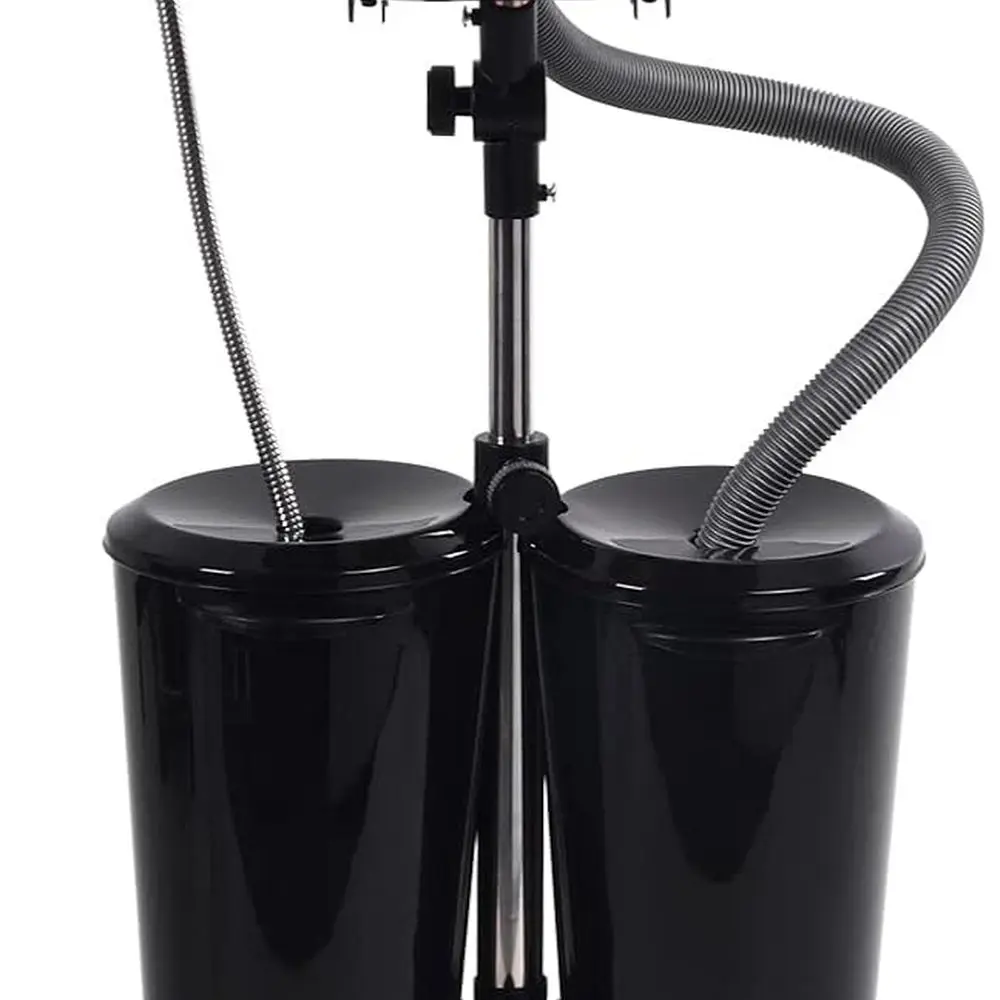 

Портативная станция для мытья волос с электрической чашей и двойными резервуарами, раковина салонного класса с распылителем, черный