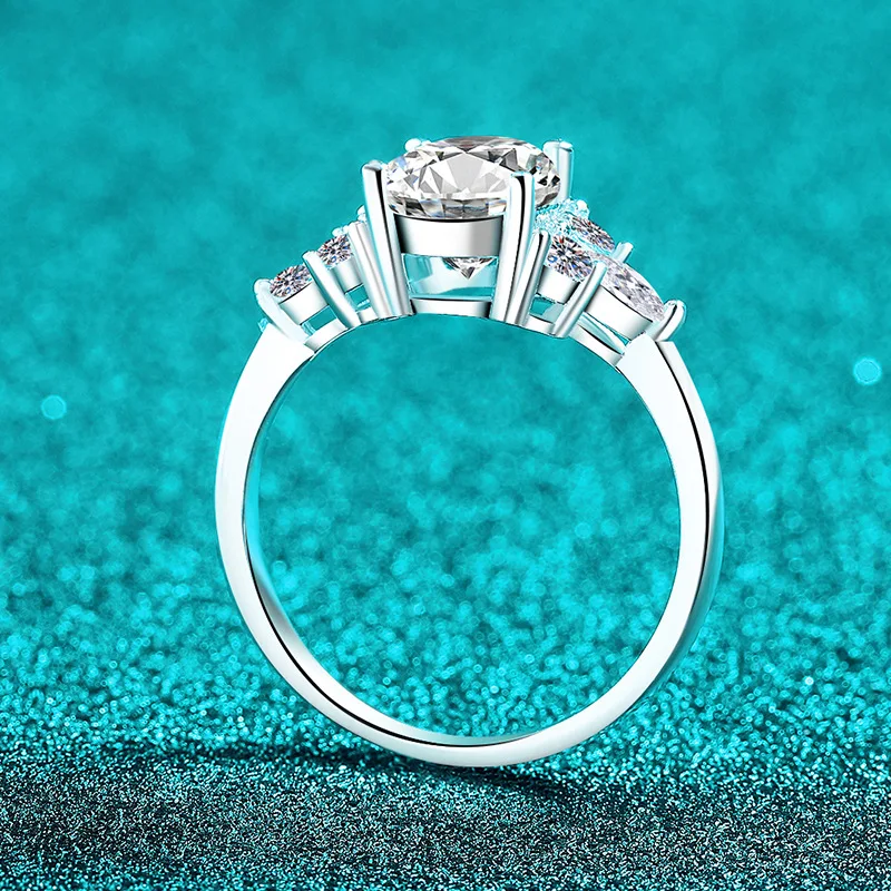 

Роскошное овальное кольцо женское 2CT Moissanite PT950 Platinum - овальное кольцо с бриллиантом, роскошное привлекательное, идеальный подарок на годовщину