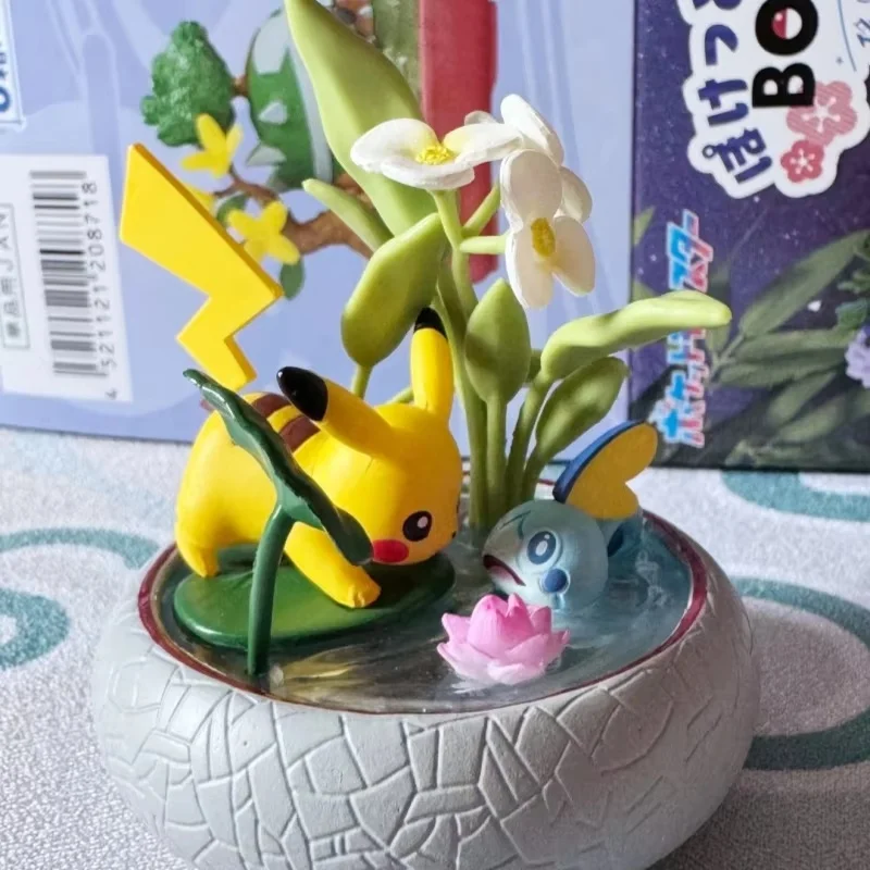 

Подлинная карманная керамика Re-Ment PokéMon 3, миниатюрные модели сцен с сезонными изменениями, модная игровая коллекция, подарок на день рождения, игрушки