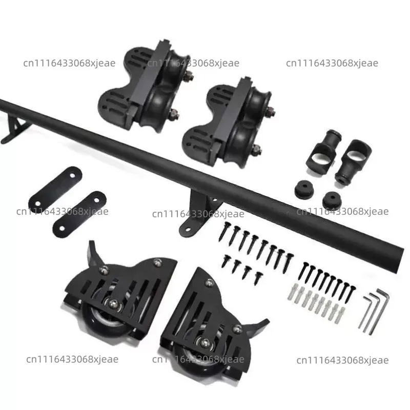 Barn Door Retractable Ladder Sliding Track Furniture Hardware Bookshelf Rails Stair Hardware Accessories