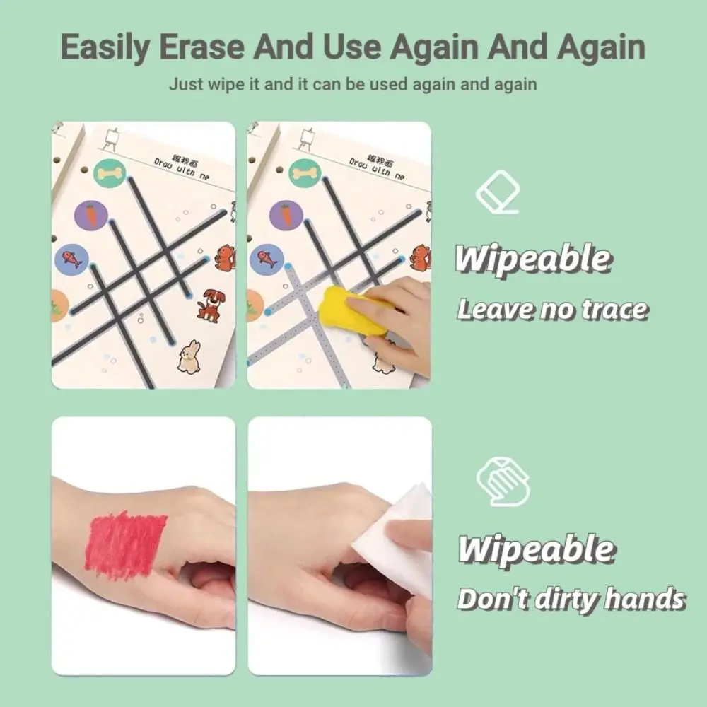 Practice Copybook English Copybook Free Wiping Enlightenment Magic Copy Book Early Education With Pen Numbers Writing Sticker