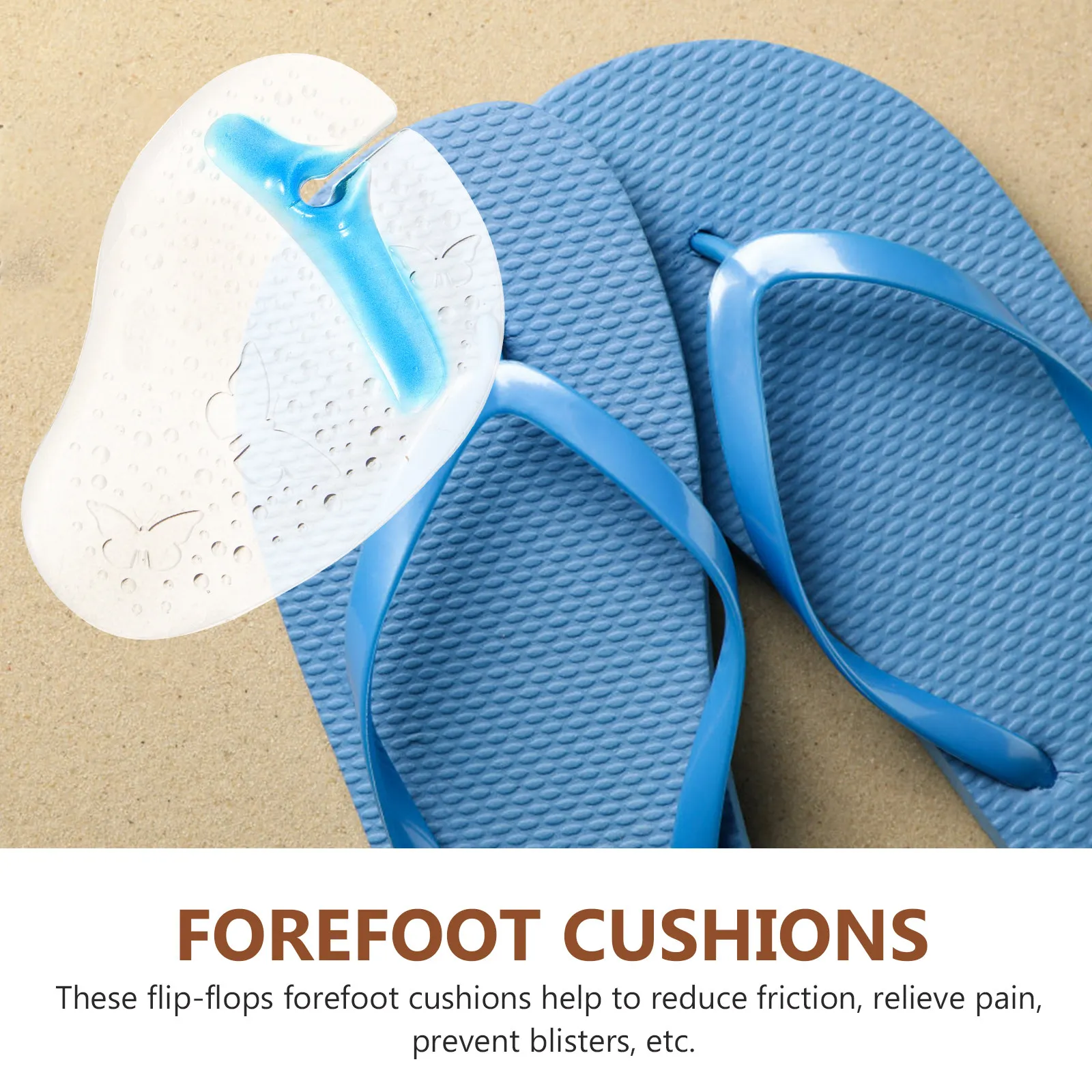 

5 пар подушечек для метатарзальных суставов, противоскользящие, для облегчения боли в области передней части стопы, для сандалий-вьетнамок