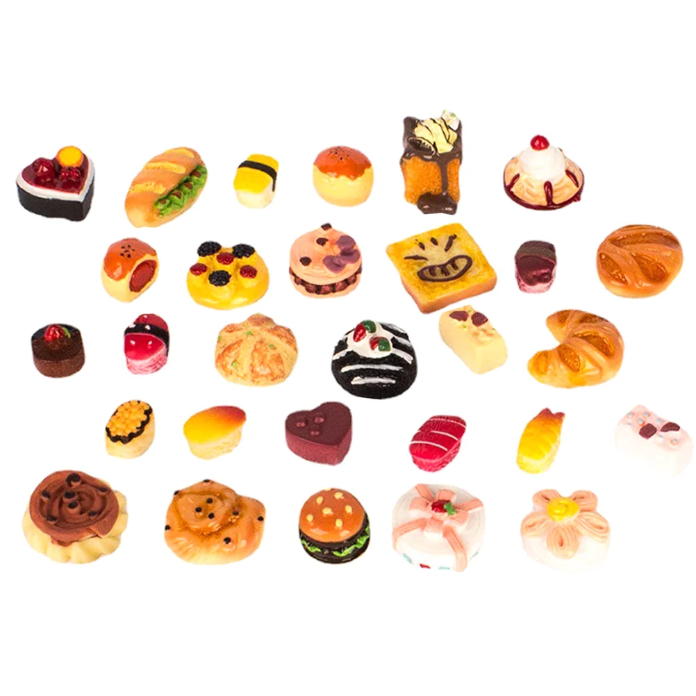 

Mini Houses Simulated Bread Decor Decorative Fake Food Prop Cake Child Childrens Toys