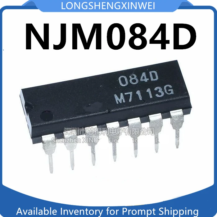 1PCS NJM084D 084D Four-way J-FET Input Operational Amplifier DIP-14 New Original