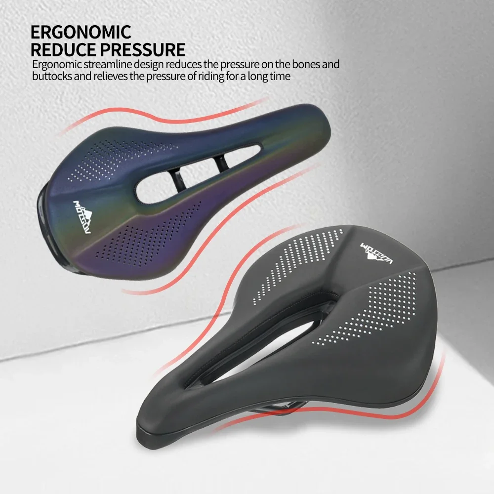 MOTSUV MTB Mountain Road Bike Seat Comfortable Gel Bicycle Saddle Shockproof Cycling Cushion Exercise Bike Saddle for Men Women