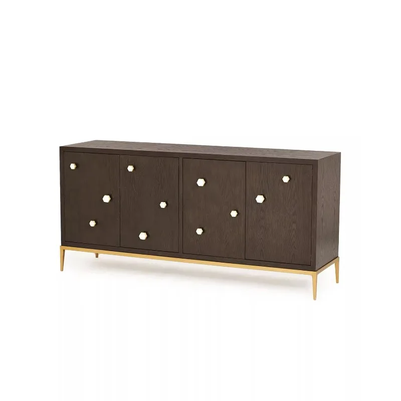 

Light luxury modern simple drawer locker solid wood storage cabinet bedroom wall TV cabinet