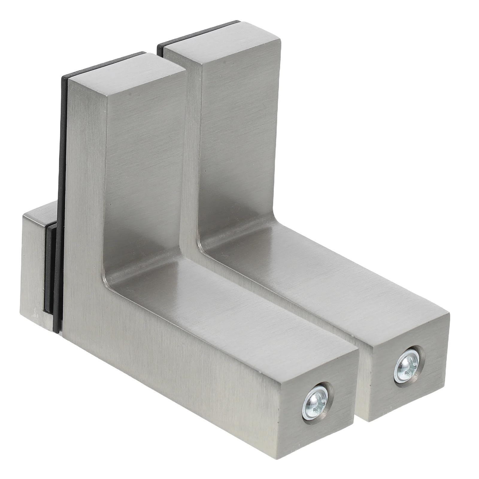 

2 Pcs Glass Shelf Bracket Brackets for Shelves Wall-mounted Shelving Steel Floating Zinc Alloy Clips Mounting Support