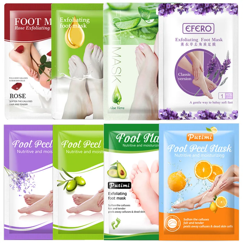 1 Pag=1 Pair Honey Foot Mask For Remove Dead Skin Calluses Exfoliating Foot Mask Feet Cream Whitening Foot Spa Skin Care Tool