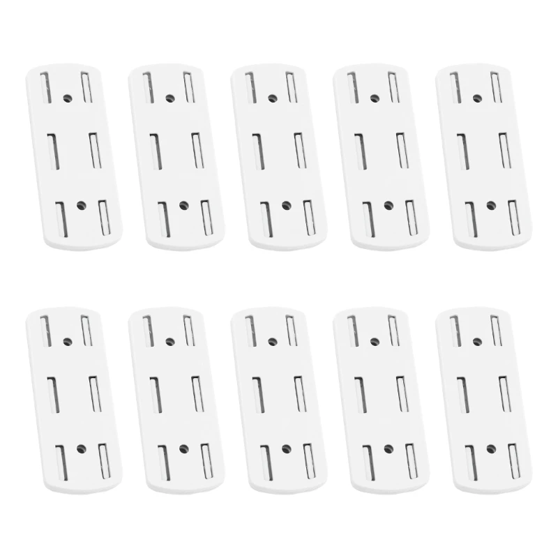 10pcs Wall Mounted Power Strips Brackets ABS Power Strips Support Power Strips Mounts Upgrades for Routers & Remote Storage