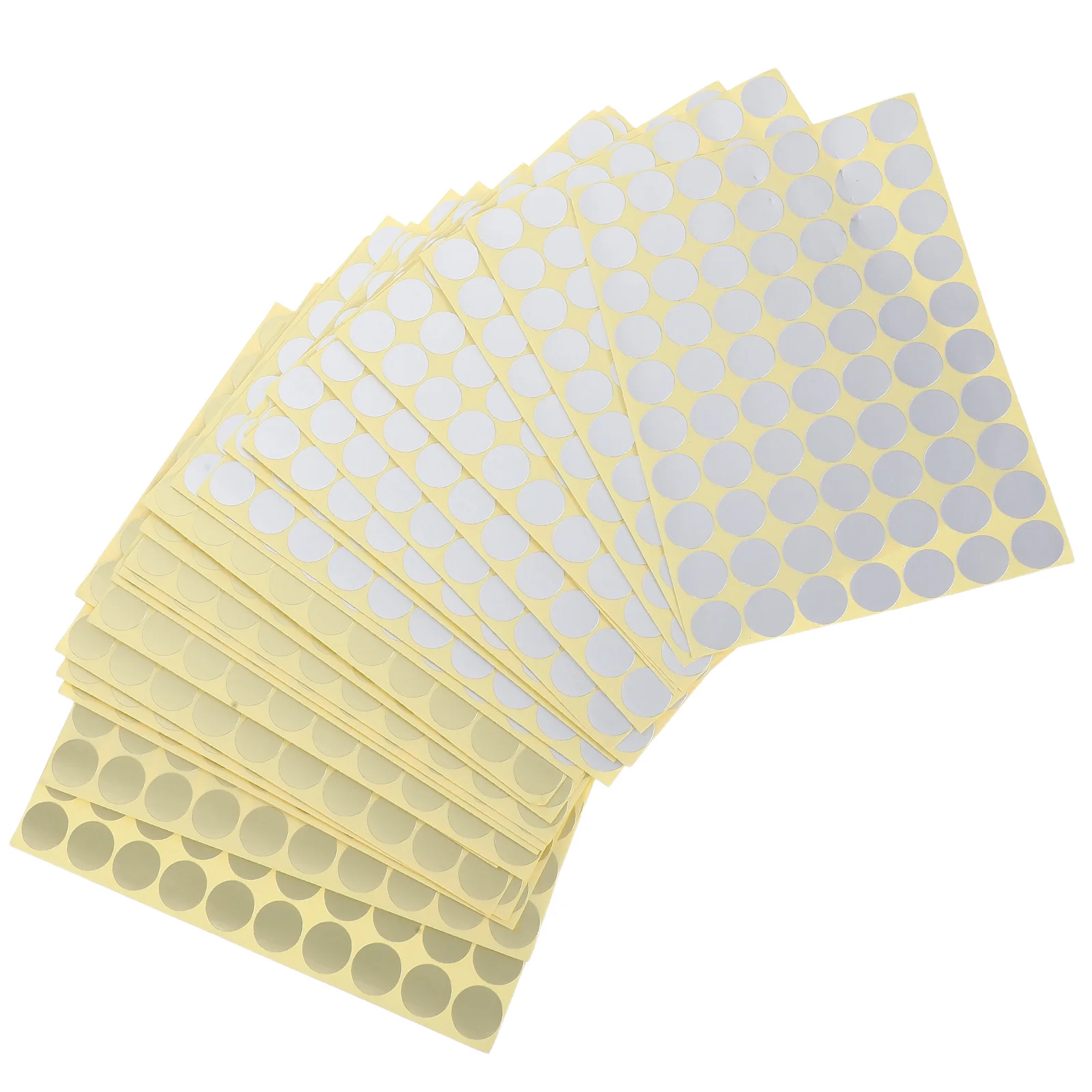 

30 Sheets Round Stickers Color Dot Colorful Customized for Garage Sale Silver Crafts Dots