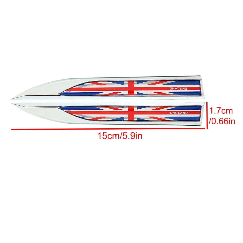 3D Metal England British Flag Car Sticker Badge Decals Car Styling DIY Decoration Accessories for Ford Bmw Auto Exterior Sticker