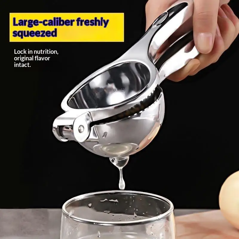 New#1Pcs Stainless Steel Manual Citrus Juicer High Juice Yield Easy Squeeze Handle For Home Kitchen Fresh Juice Cocktail Making