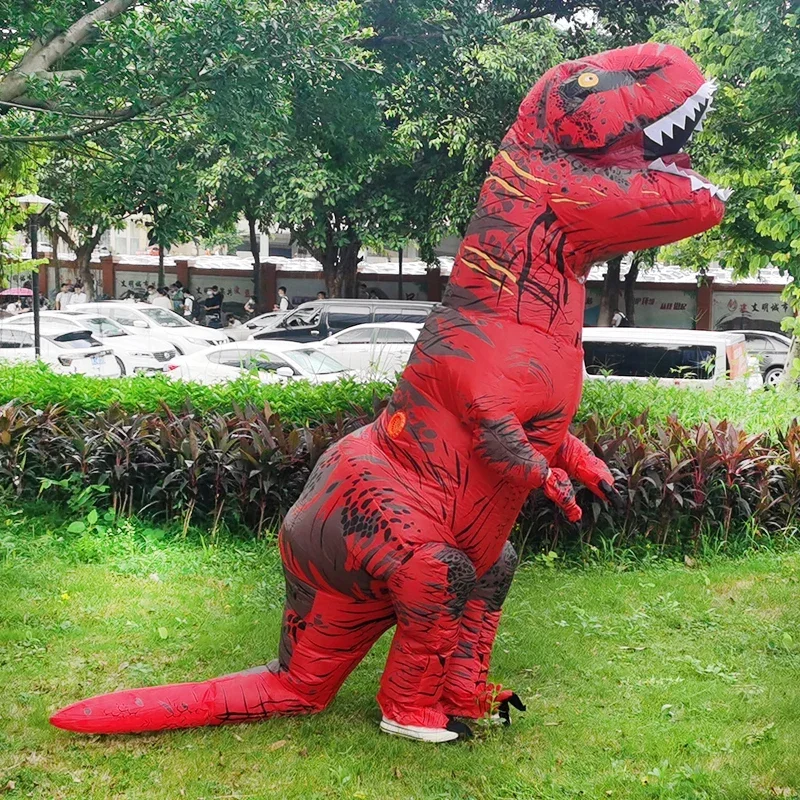 Costume de Dinosaure Gonflable T-Rex pour Adulte et Enfant, Cosplay de ix, Robe de Barrage Anime Imbibée, Costumes d'Halloween pour Homme et Femme, MN11