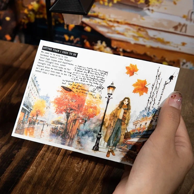 

15Sheets Lamp Post Stickers Street Corner Street Lamp package Shaped Cutting Film Supplies Writing Scrapbooking cut 149*90mm