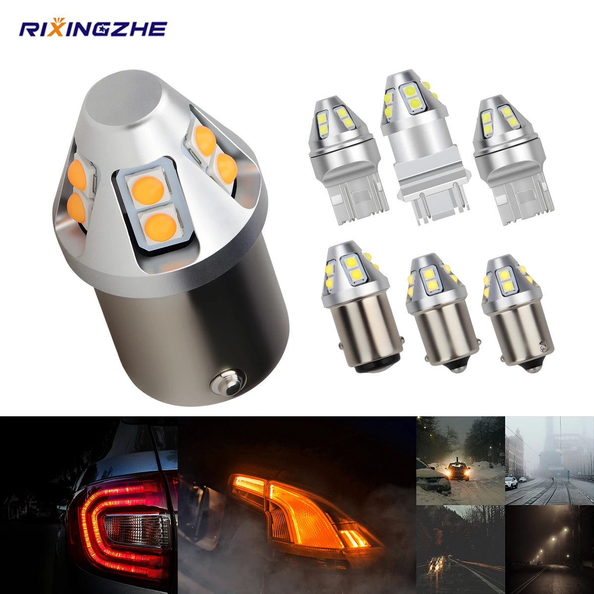 

2PCS T20 7440 W21W WY21W 1156 BA15S P21W LED Bulbs Car Daytime Running Light Turn Signal Light Backup Light Canbus Reverse Light