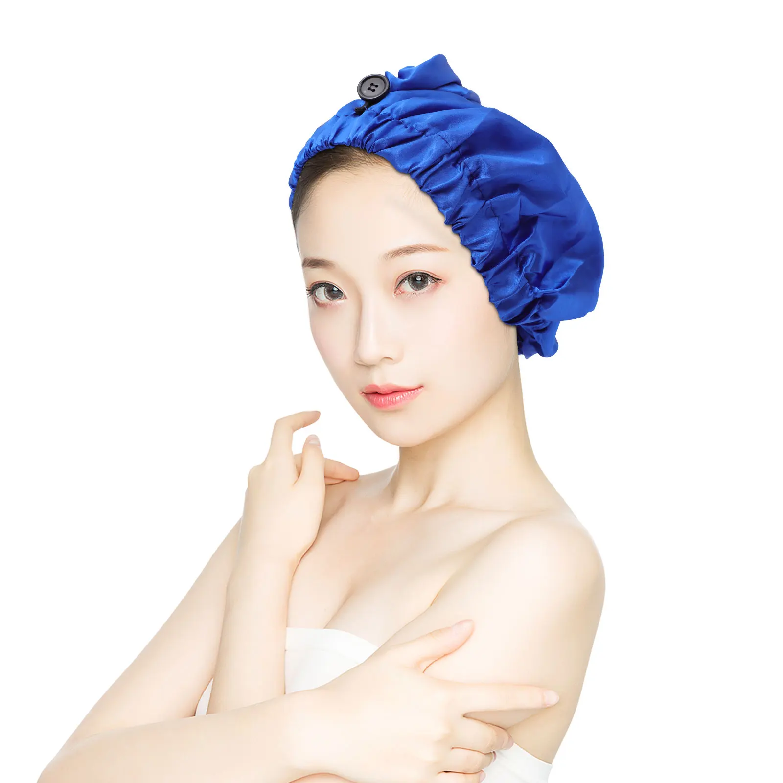 

Elastic Hair Cap Wrap Sleep Sleeping Long Bonnet for Braids Caps Women Night Cover Satin