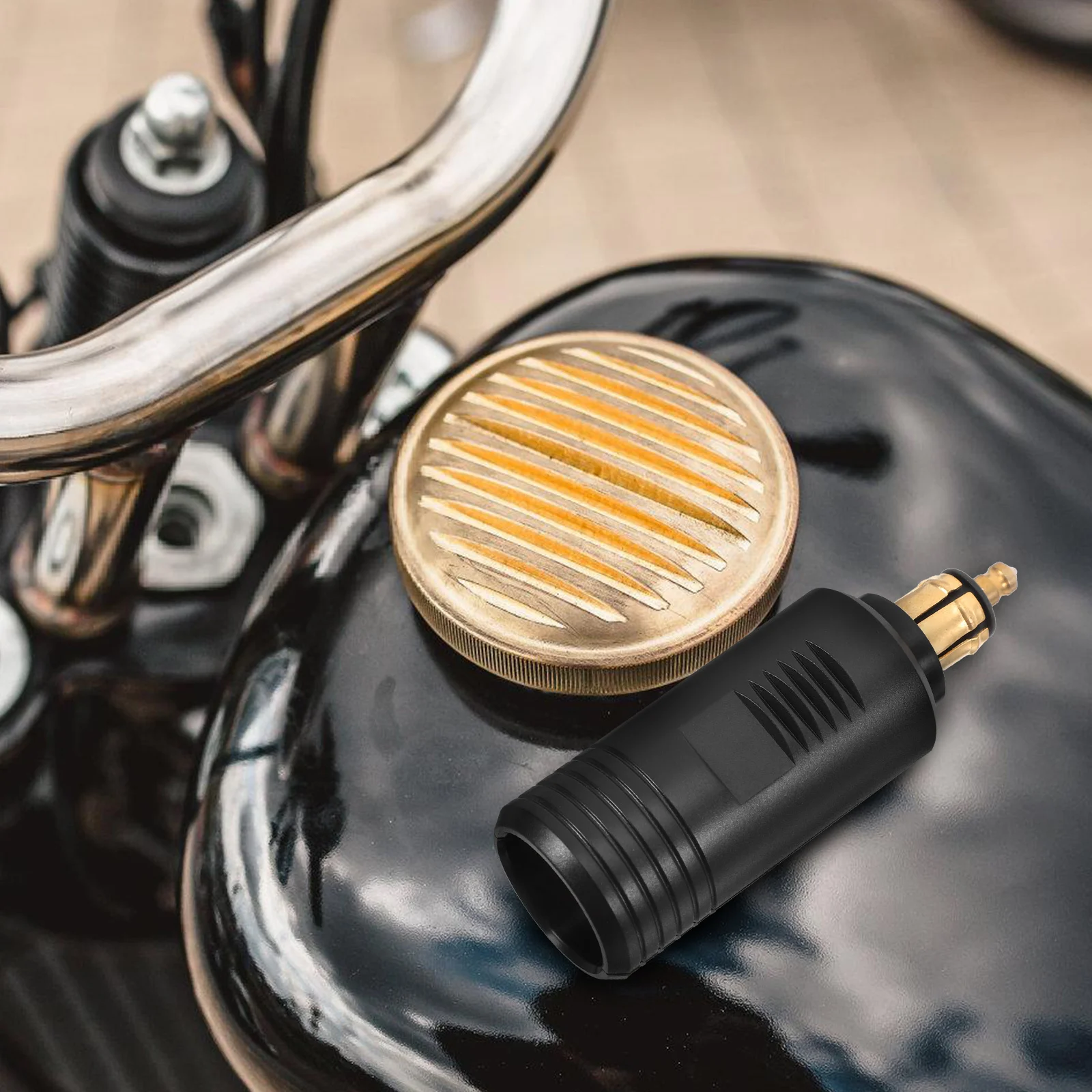 

Motorcycle Cigarette Lighter Adapter Connector Robust Plastic Copper Connector Phone Cigarette Lighter Plug Replacement