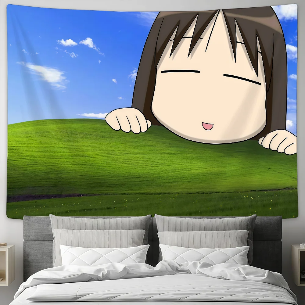أنيمي Azumanga Daioh Osaka Ayumu لطيف مضحك العلم مخصص التخييم حديقة ديكور خلفيات الحفلات جدار الفن هدايا الأسرة
