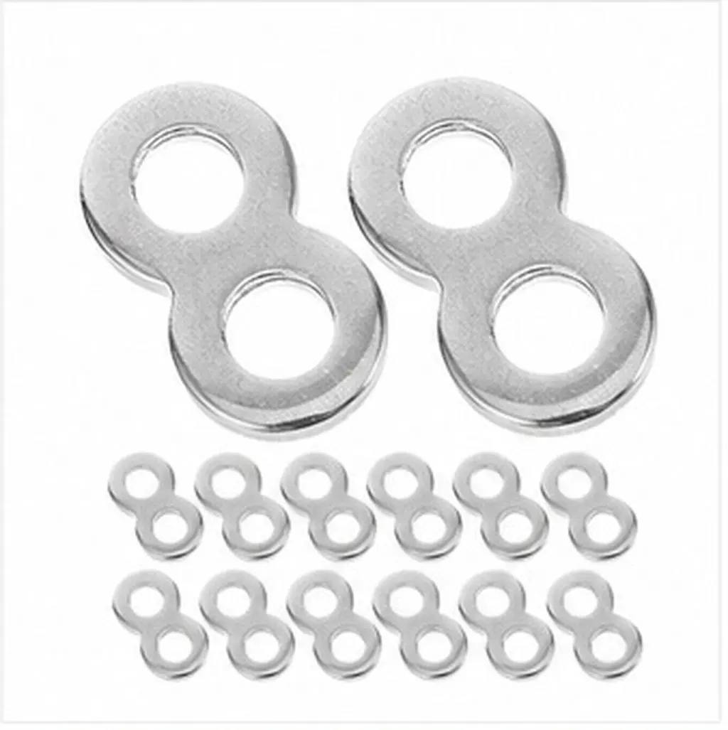 50Pcs Stainless Steel 8 Shaped Table Top Fastener Clips Desktop Connector for DIY Furniture Wood Table Rails Cabinet
