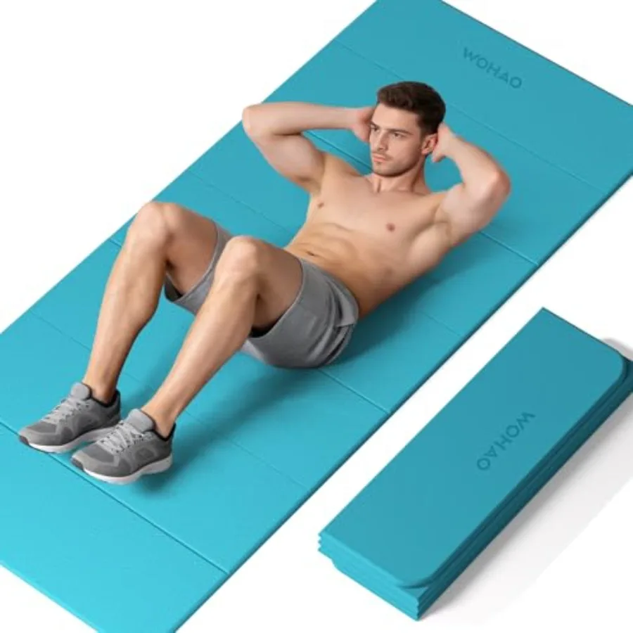 

7-Fold Yoga Mat 74"x31" - 0.31 Inch Thick Folding Exercise Mat, Extra Wide Non-Slip POE Mat for Travel, Storage, Yoga, Pilates,