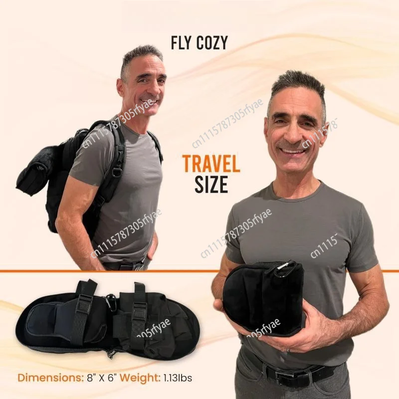 3 In 1 Travel Neck Pillow Headrest With Eye Mask Adjustable Airplane Sleep Mask Long Flight Travel Comfort Support view 4