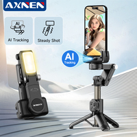 AXNEN Handheld AI Gimbal Stabilizer Automatic Face Tracking Desktop 360 Rotation Anti-Shake for Video Shooting Live TikTok Vlog