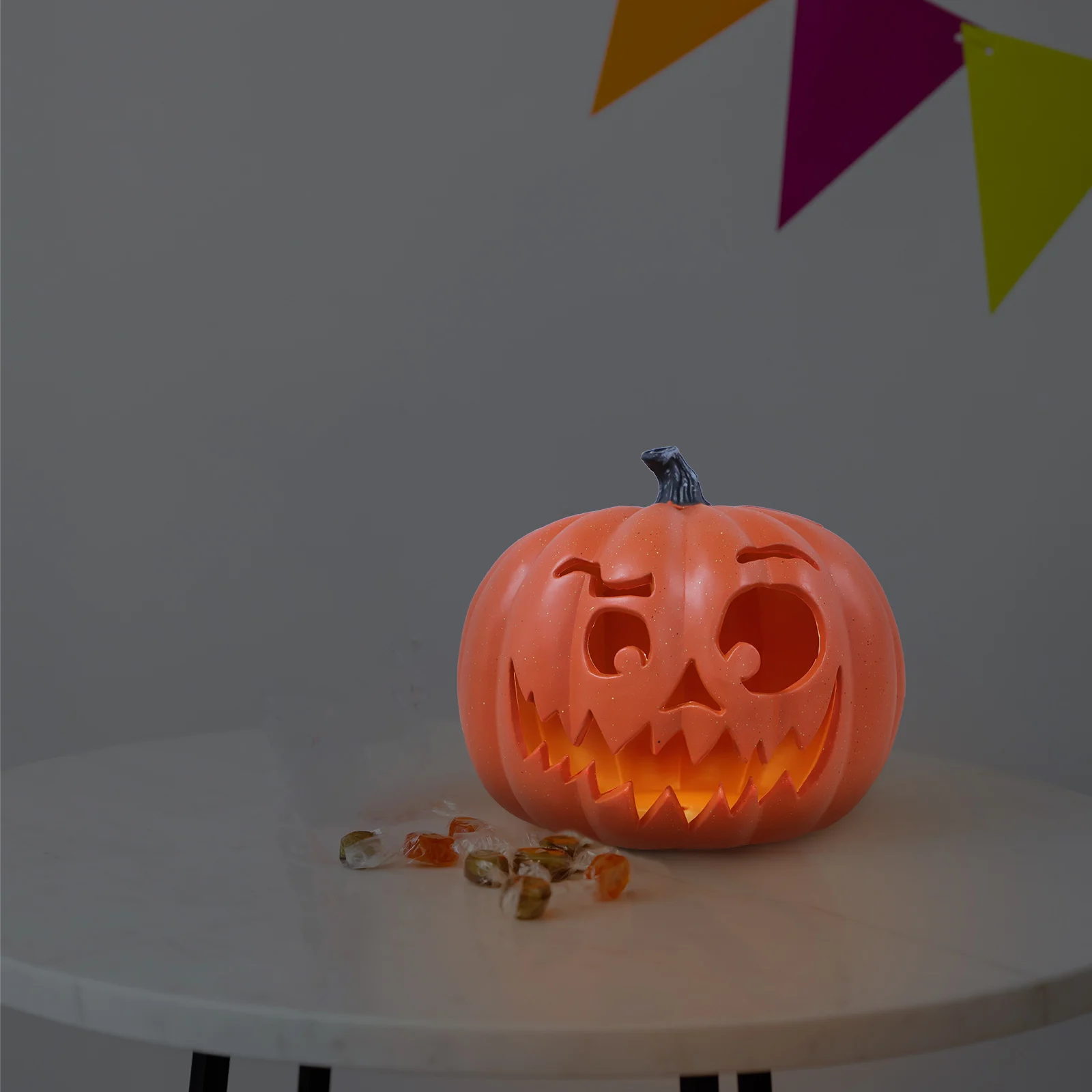 

ange Shape C for Pumpkin Light Decor Home Pumpkin Lamp Halloween Supplies Party Halloween nament Bar Restaurant