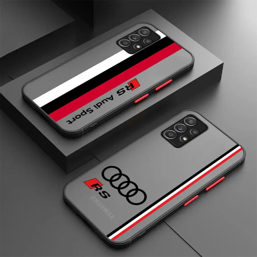 A-Audi RS LOGO Phone case for Samsung Galaxy A12 A13 A14 A15 A22 A25 A24 A32 A23 A33 A34 A53 A54 A55 A72 A35 A52 A73 4G 5G case