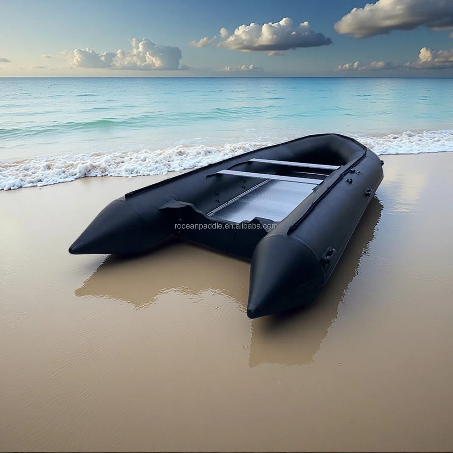 CE 16ft 5m بولي كلوريد الفينيل الألومنيوم الطابق عائم قارب صيد قابل للنفخ للبيع